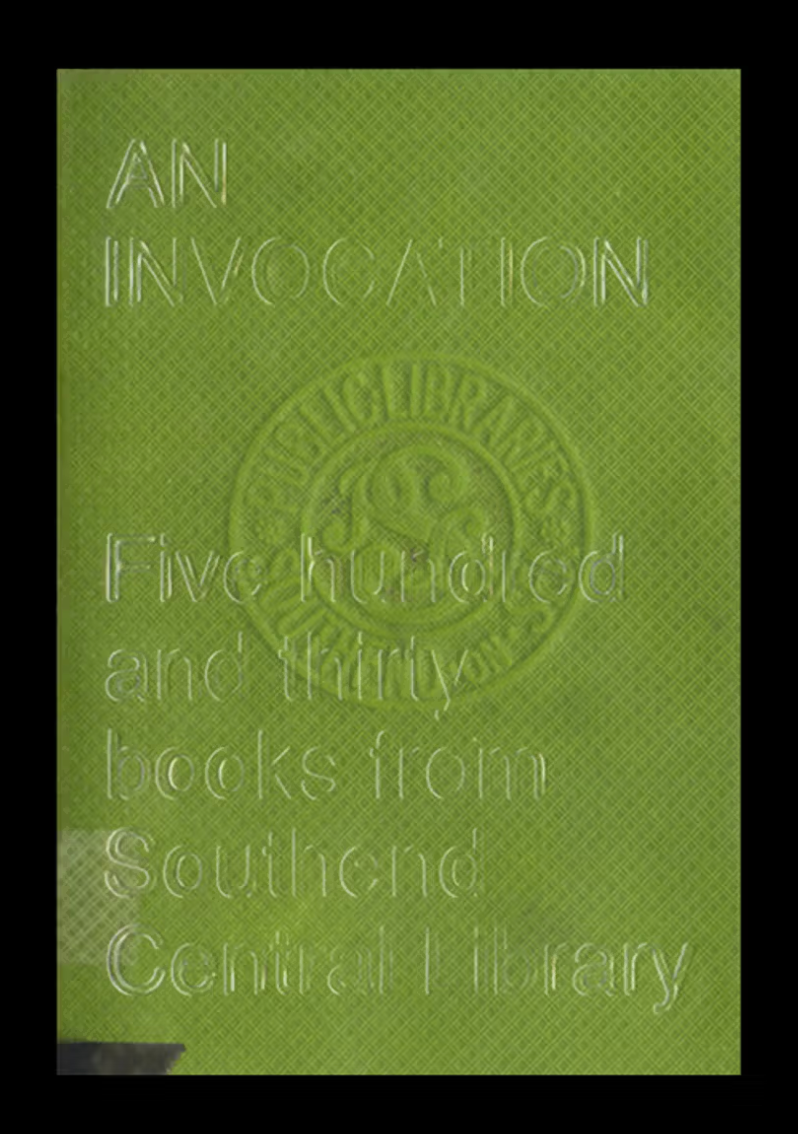 Mike Nelson: AN INVOCATION - Five Hundred and Thirty Books from Southend Central Library, 2013