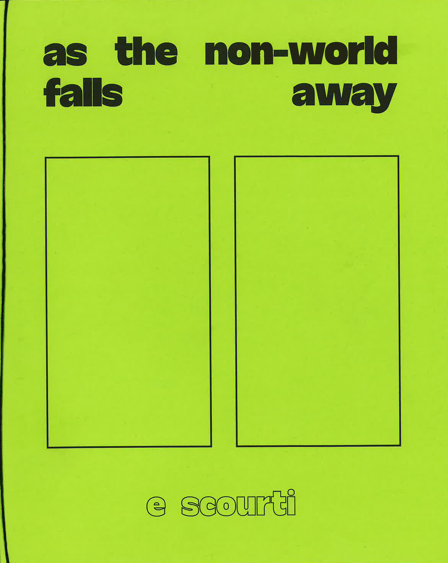 E Scourti, as the non-world falls away, 2024