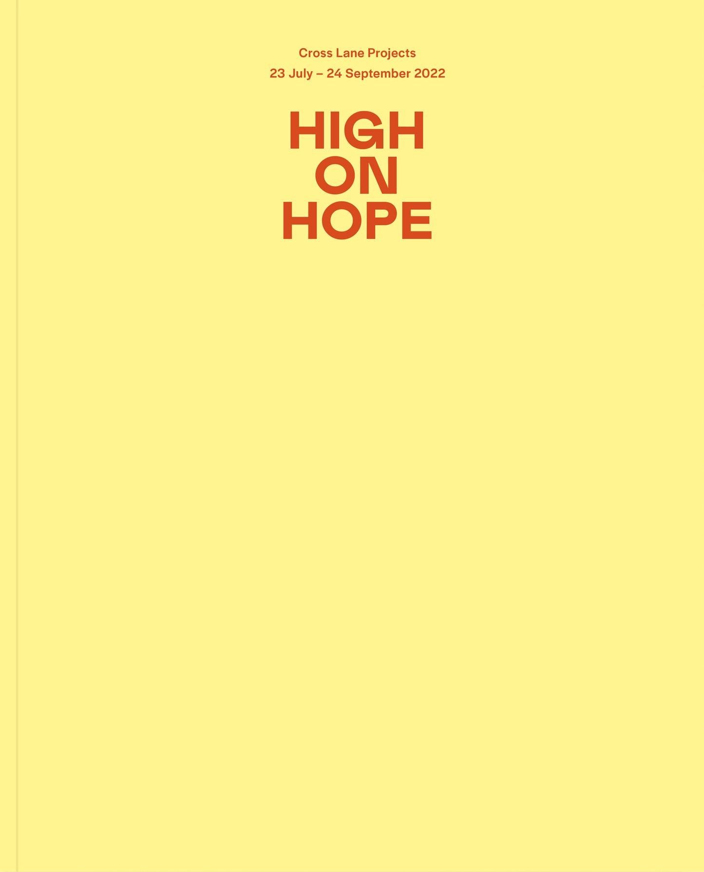 Gerard Hemsworth, High on Hope, 2022