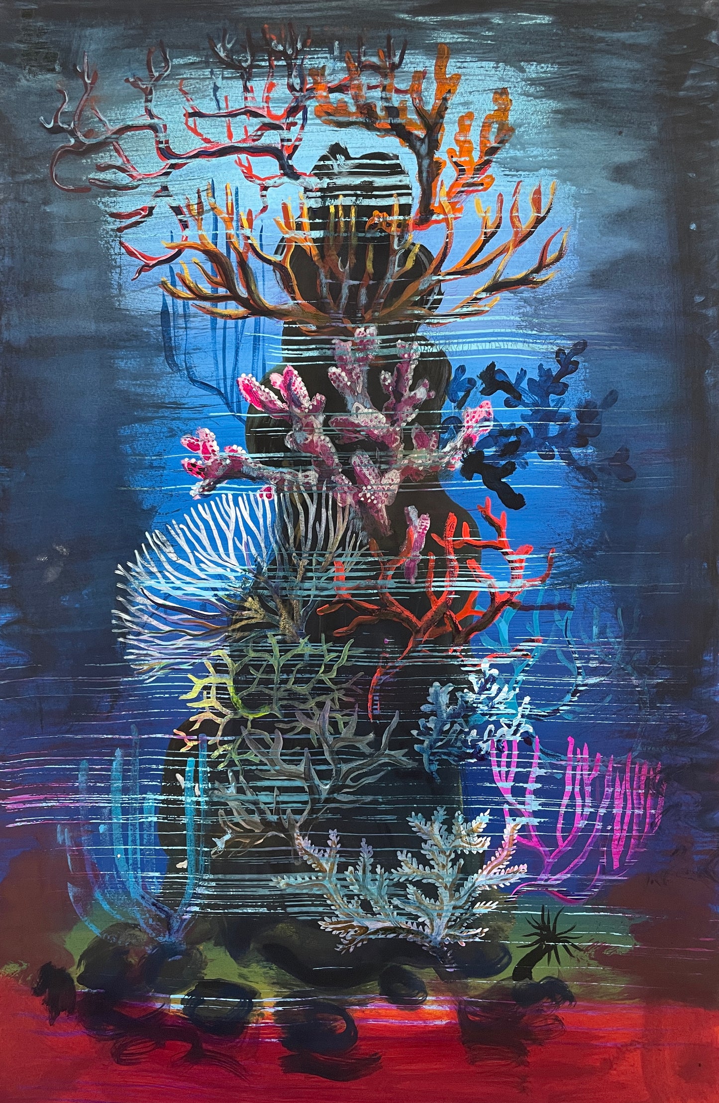 Nicola Bealing, Dead-man’s Fingers, Coral Rock / Red Ground, 2023